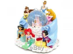 Disney Princess Lights Up Snow Dome Theme Park Edition with Music Box Japan FS