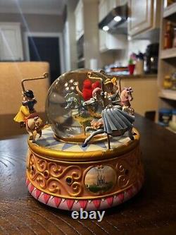 Disney Princess Musical Carousel Snow Globe Ariel Cinder Snow White Aurora Belle