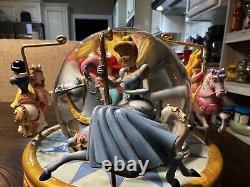 Disney Princess Musical Carousel Snow Globe Ariel Cinder Snow White Aurora Belle