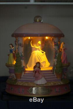 Disney Princess Snow Globe Gazebo Belle Cinderella Ariel Lights Music