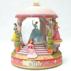Disney Princess Snow Globe Gazebo Belle Cinderella Ariel Lights Music