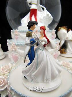 Disney Princess Wedding Cake Musical Globe Dancing Snowglobe Snow Walt Love