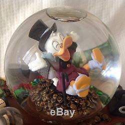 Disney Scrooge McDuck FEELS GOOD TO BE RICH Musical Figurines SnowGlobe-IOB