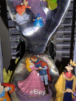 Disney Sleeping Beauty Hourglass snowglobe Aurora Rare