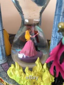 Disney Sleeping Beauty Maleficent Hour Glass Snowglobe Light Up Music box