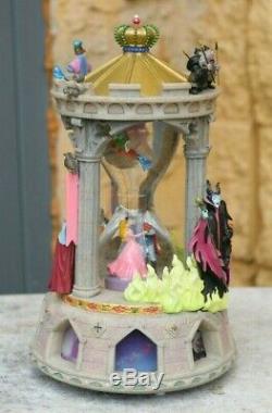 Disney Sleeping Beauty Princess Aurora Light-Up Hourglass Snow globe BROKEN