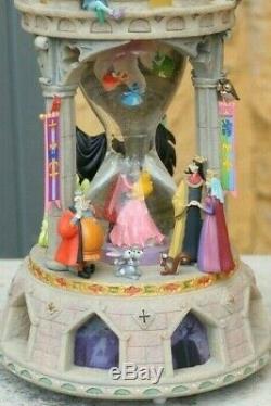 Disney Sleeping Beauty Princess Aurora Light-Up Hourglass Snow globe BROKEN