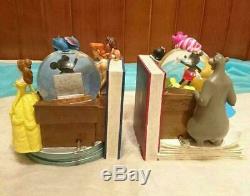 Disney Snow Globe Bookends with Music box Snow dome Toy Story Snow White