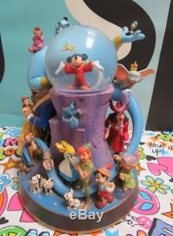 Disney Snow Globe Genie, Fantasia, Peter Pan, Pinocchio, Dumbo, Alice, Bambi