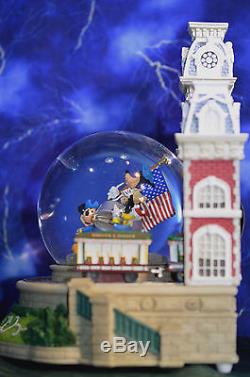 Disney Snow Globe Mickey & Friends Main Street Train Station WDW Exclusive