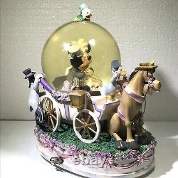 Disney Snow Globe Mickey and Minnie Just Married Light Up Goofy Donald Duck