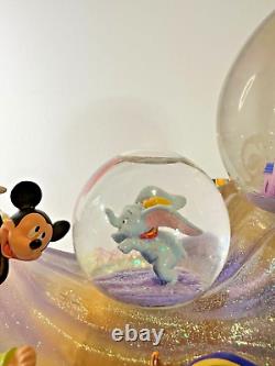 Disney Snow Globe Multi Characters Musical Lights Up