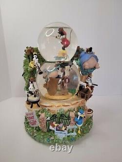Disney Snow Globe Musical Mickey Mouse Silly Symphony band LARGE Double bubble