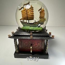 Disney Snow Globe Pirates of the Caribbean At World's End WithKey Lights Up Music