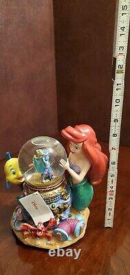 Disney Snow Globe The Little Mermaid Ariel & Music box Under the Sea RARE