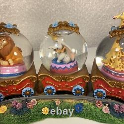 Disney Snow Globe Train Triple Globes Casey Junior & Dumbo New Original Box