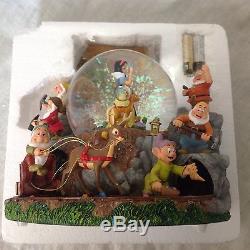 Disney Snow White MINE IN THE FOREST LE Musical Spin Lite Up SnowGlobe-MIB withCOA
