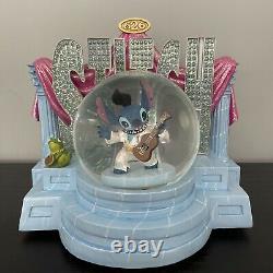 Disney Snow globe Stitch Light Up & Music Elvis 626 Snowglobe figurine Rare
