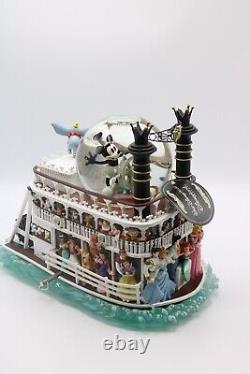 Disney Steam Boat Willie Large Snow Globe Music Box RARE FREE SHIPPING