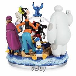 Disney Store 30th Anniversary Snowglobe Mickey Frozen Elsa Figure SHIPS 4/1