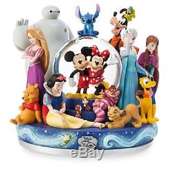 Disney Store 30th Anniversary Snowglobe Mickey Frozen Lion King Rapunzel Limited