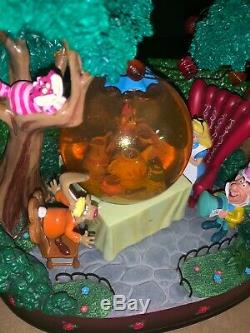 Disney Store Alice In Wonderland Snow Globe Mad Hatter's Tea Party Unbirthday