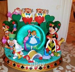 Disney Store Alice in Wonderland Snow Globe All Character RARE