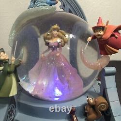Disney Store Aurora with Fairies Sleeping Beauty Snow Globe RARE