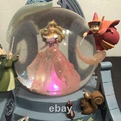 Disney Store Aurora with Fairies Sleeping Beauty Snow Globe RARE