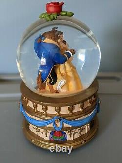 Disney Store BEAUTY AND THE BEAST Snow Globe with Box plays song