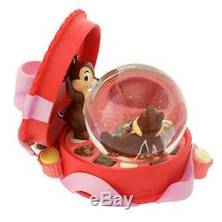 Disney Store Chip & Dale Snow Globe Dome Music box 25th Limited Edition New