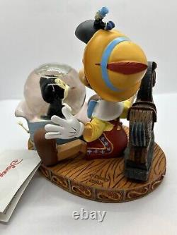 Disney Store Exclusive Pinocchio Snowglobe Snow Globe Figaro Jiminy Cricket