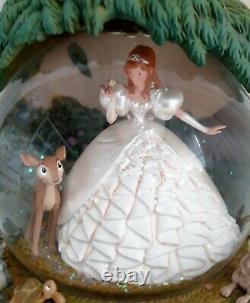 Disney Store Large Enchanted Giselle and Woodland Friends Snow Globe RARE 2008