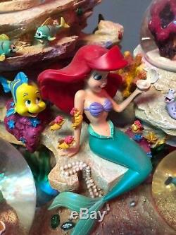 Disney Store Little Mermaid Ariel Under The Sea Coral Reef Symphony Snowglobe
