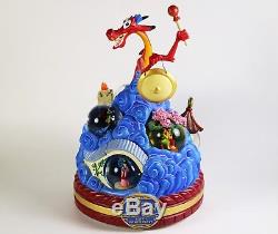 Disney Store MULAN 10th Tenth Anniversary Musical Box / Snow Globe / RARE