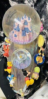 Disney Store Multi Characters Light Up Castle Snow Globe Mickey Pooh Disney Box