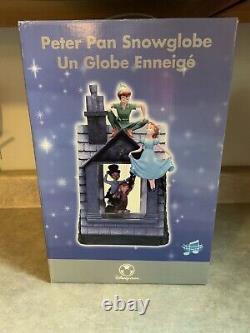 Disney Store Peter Pan You Can Fly Snow Globe Music Box In Original Box