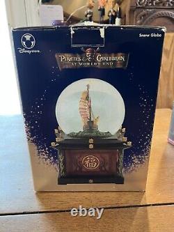 Disney Store Snow Globe Pirates of the Caribbean At World's End WithKey & Org Box