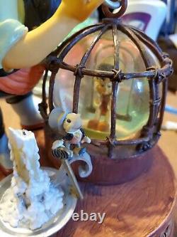 Disney Store Snow Globe Stromboli Pinocchio Jiminy Cricket 2001 No Box