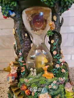 Disney Store Snow White and the Seven Dwarfs Hourglass Musical Snow Globe Large