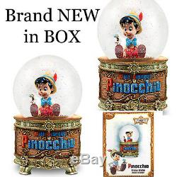 Disney Store Snowglobe Pinocchio WISH UPON A STAR Snow Globe NEW in BOX RARE