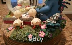 Disney Store Stitch and Ducklings Snowglobe Musical Snow Globe Rare