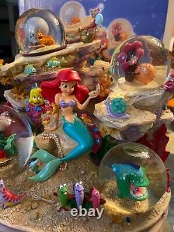 Disney Store The Little Mermaid Snow Globe Musical Under The Sea Music in Box
