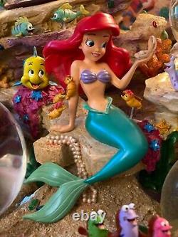 Disney Store The Little Mermaid Snow Globe Musical Under The Sea Music in Box