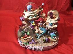 Disney Store The Little Mermaid Under The Sea Musical Snow Globe In Box