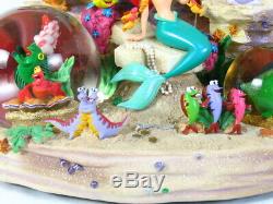 Disney Store The Little Mermaid Water Globe 1988 Under the Sea Ariel Musical