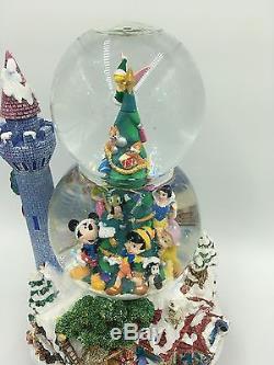 Disney Store Tinker Bell Lights Christmas Snowglobe 95427 Snow White Tinkerbell