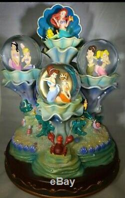 Disney The Little Mermaid Ariel Snow Globe Daughter's of Triton Rare