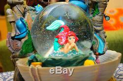 Disney The Little Mermaid Ariel Snow Globe Musical Snowglobe Fountain Figurine
