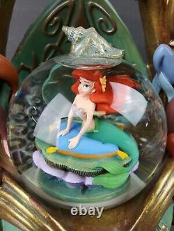 Disney The Little Mermaid Daughters of Triton Snowglobe Music Figurine RARE HTF